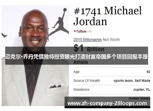 迈克尔·乔丹凭借独特投资眼光打造财富帝国多个项目回报丰厚